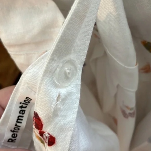 Reformation Cruise Dress Fruit Midi – White, Size 10 ✨ - Picture 7 of 7